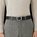 WENDBARER GÜRTEL MIT HUFEISENFÖRMIGER SCHLIESSE 35 MM AUS SARTORIAL LEDER