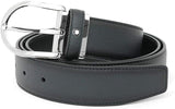 GÜRTEL MIT HUFEISENFÖRMIGER SCHLIESSE 35 MM AUS LEDER