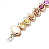 Cosmic Curve Regenbogen-Tennisarmband mit Mehrfarbigem Edelstein