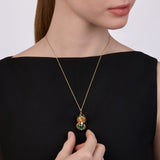 Faberge Guilloché Enamel -Panda-Überraschungsmedaillon