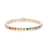 Cosmic Curve Regenbogen-Tennisarmband mit Mehrfarbigem Edelstein