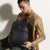 MITTELGROSSER RUCKSACK MIT 3 FÄCHERN AUS SARTORIAL LEDER