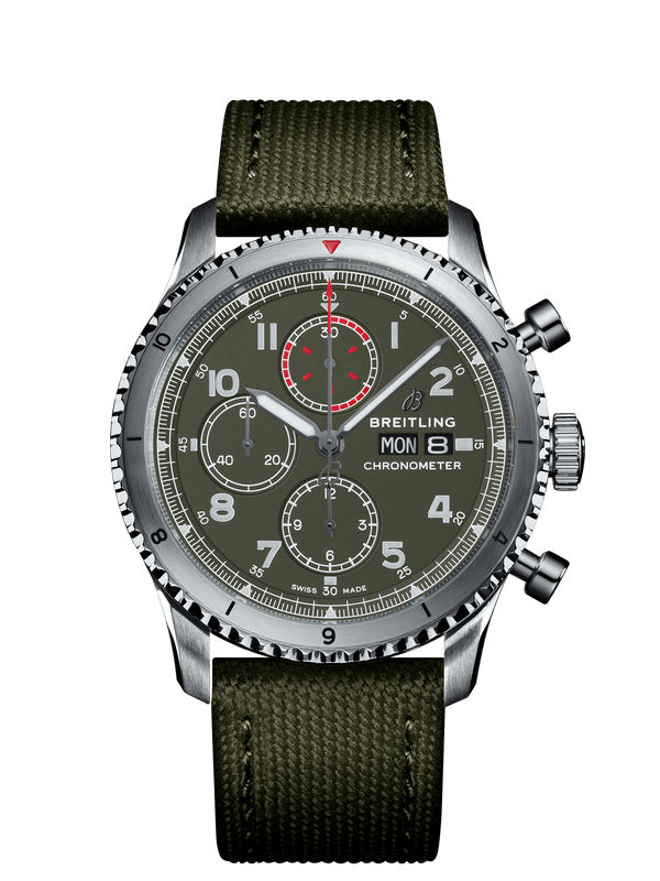 Breitling A133161A1L1X2 Aviator 8 Chronograph 43 Curtiss Warhawk